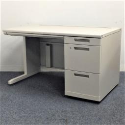 【一番人気の幅1200㎜】コクヨ/MX/ニューグレー■人気の収納袖(引出)付き！★【2510】【A01039721】