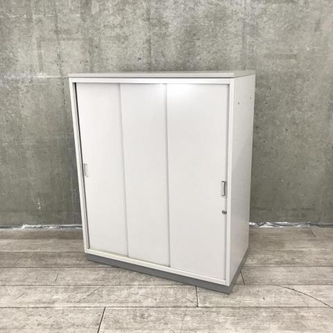 【中古】シンライン HTM-109RS-WE イトーキ（ITOKI） ローキャビネット／引き違い