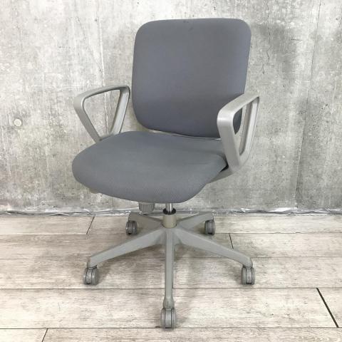 【中古】CG-Rチェア CN43GR FM37 オカムラ（okamura） 肘付ローバックチェア