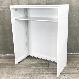 【スペースを有効活用！シュレッダーなどのOA機器やゴミ箱の収納にも！】■コクヨ　エディアシリーズ　多目的ドック　オープントラッシュ　天板付　ホワイト　■無人受付用電話台・ハイカウンターとしても使える！【ABW】A01034115