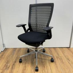 【博】【★グッドデザイン賞受賞チェア★】◆ウチダ/パルス　Pulse　可動肘　ブラック　オフィス　博多　天神　オフィスバスターズ　中古　九州最大級