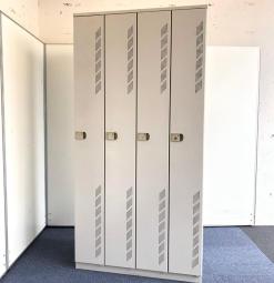 【ゆとりのある収納スペース！衣類や個人の荷物の管理に！】■イトーキ　■LFシリーズ　■４人用ロッカー　 ■シリンダー式　■W900×D515×H1790　■グレー　■オフィスバスターズ東大阪店