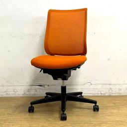 【在庫入替セール】コクヨ　ミトラ　タンジェリン（オレンジ）×ホワイトフレーム　肘無しモデル　スタンダードバック（メッシュ）【愛知・名古屋・豊田・静岡・浜松】