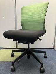 【在庫入れ替え】【高いデザイン性と性能を！ワンランク上の座り心地を！】■ウチダ(UCHIDA)製　エルフィチェア　肘無　グリーン　メッシュ　ミドルバック