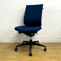 コクヨ　ウィザード2　肘無しハイバック　プルシアンブルー×ブラックフレーム　コートハンガー付き　使い心地のよい定番シリーズ