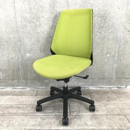 【関東倉庫在庫品】【想的な作業姿勢で快適な座り心地！デスクに納まりの良いコンパクト設計！】■イトーキ製　ノナ　肘無しハイバックチェア　■グリーン【弊社使用欄：A01002414】【ECBMC】