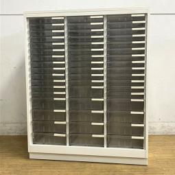 イトーキ(ITOKI) シンライン クリスタルトレー書庫 浅深混在(浅型:37個 深底:13個) 天板:ホワイト 本体:ホワイト【愛知・名古屋・豊田・静岡・浜松】