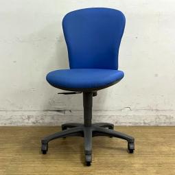 コクヨ　レグノ2　肘無しローバックモデル　ブルー×グレーシェル　定番オフィスチェア　スタンダードな製品　珍しいゴムキャスター