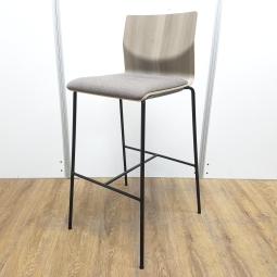 【レア】オカムラ製　スイープ　ダークブラウン　座パッド付　ブラック脚　カウンターチェア　ハイチェア！！