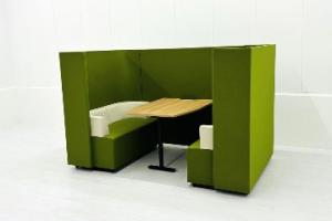 【外部倉庫在庫品】ファミレスブース 会議用 ABW コクヨ製・【brackets/ブラケッツ】2人掛けファミレスブースが入荷です　テーブル付きでミーティングや事務作業におすすめです！【OI】