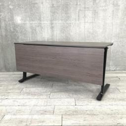 【博】サイドスタックテーブル　コクヨ製　カームシリーズ　幕板付き　折り畳みテーブル　木目ダーク　希少品　会議用テーブル　ミーティング用　レイアウト変更　増員にも　福岡　中古家具　安い　九州最大級