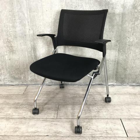 【中古】モノンチェア KLD235JB-Z9T1T1 イトーキ（ITOKI） ネスティングチェア