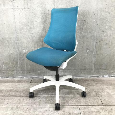 【中古】エフメッシュ KG-170JB-W9A3 イトーキ（ITOKI） 肘無ハイバックチェア