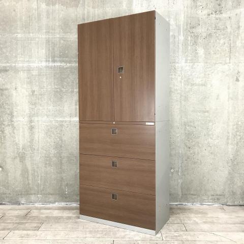 コクヨ　KOKUYO⭐️書庫(本棚) ハイキャビネット／両開き＋3段ラテラル 中古】エディア コクヨ/KOKUYO ハイキャビネット／両開き＋3段