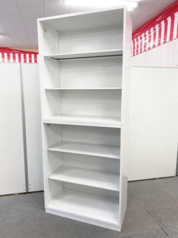 見える化とコスパにフォーカスしたオープン書庫！人気シリーズのオープンキャビネットセット！分けて上下に分けて納品することができるため搬入経路も安心！
■コクヨ/EDIA（エディア）/ホワイト　※元々引違書庫のためレール跡がございます。