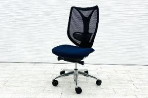 ◆オカムラ/サブリナ/ブルー　◆ハイバック/肘無し/ポリッシュ　テレワークにも！【OI】