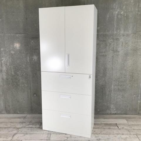 【中古】エディア  コクヨ（KOKUYO） ハイキャビネット／両開き＋3段ラテラル