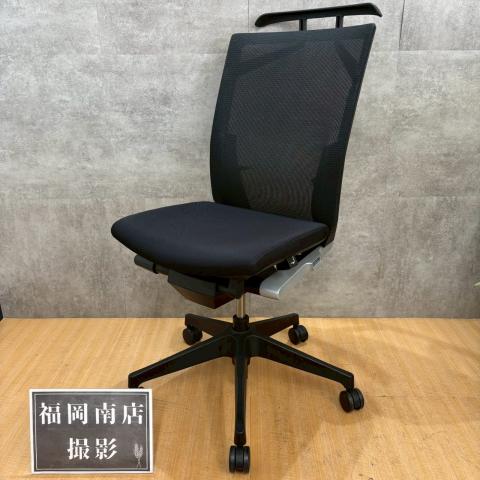 【中古】ヴェントチェア KE-867JB-T1T1 イトーキ（ITOKI） 肘無ハイバックチェア
