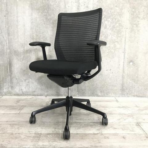 【中古】コーラルメッシュ CQ41MR FSH1 オカムラ（okamura） 肘付ミドルバックチェア