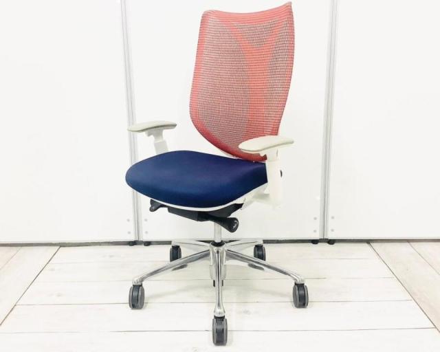 【中古】サブリナ C833BW　6544 オカムラ（okamura） 肘付ハイバックチェア