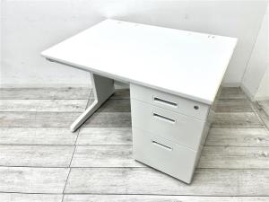 【省スペースのオフィスに最適!コンパクトサイズの片袖机!】■東洋スチール(TOYOSTEER)製 CSシリーズ 片袖机 W1000×D700㎜ ■シリンダー錠 ■グレー/080