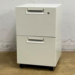 【ロット入荷】プラス LEED(リード) 2段ワゴン ホワイト 鍵付き シリンダー錠 奥行スリムの珍しいサイズ感【愛知・名古屋・豊田・静岡・浜松】