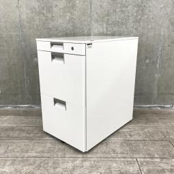 【スタイリッシュデザインのフリアドワゴン！フリアドデスクや平机の収納力アップに！】■イトーキ（ITOKI）製　CXシリーズ　フリアド用ワゴン　3段ワゴン　W395×D595×665㎜　■ホワイト　■シリンダー錠