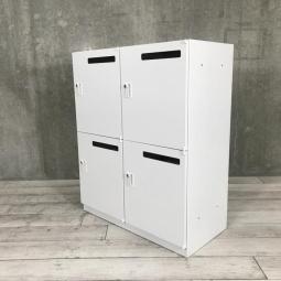 【在庫入替セール】内田洋行　UCHIDA　HS　ハイパーストレージ　4人用　パーソナルロッカー　ホワイト　ダイヤル錠【A00981859】