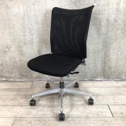 【デザインと機能をともに充実させた欲張りなローコストチェア！】■イトーキ（ITOKI）製　プラオアルファチェア（PRAOα）　肘無ハイバック　背面メッシュ　■ブラック【通気性抜群のメッシュ！】