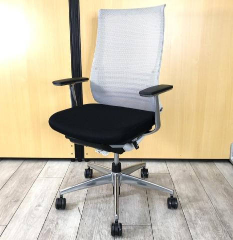 【中古】ベゼル アルミポリッシュ CRSG2822E1C コクヨ（KOKUYO） 肘付ハイバックチェア