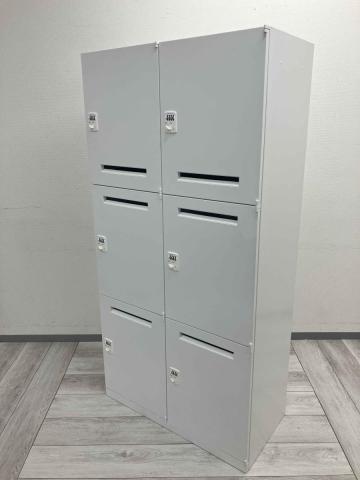 【中古】レクトラインロッカー 4BM32X ZA75 オカムラ（okamura） 6人用パーソナルロッカー