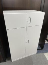 【在庫セール品・2台限定】【T10】■生興/クゥォール（QUWALL）　3段両開き+1段両開き　書庫セット　ハイキャビネット【珍しいH1410書庫！】