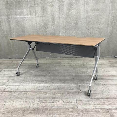【中古】インターアクトNT 81B4LD MM98 オカムラ（okamura） スタックテーブル(長机/折りたたみ/会議用)