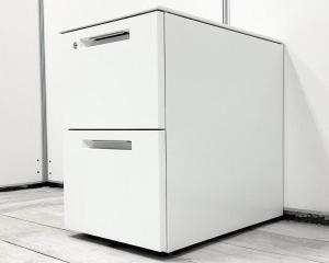 【ファイル書類の収納に最適の引出し収納！】■コクヨ製　2段ワゴン　ホワイト　■高品質で使いやすい！当店人気商品！【デスクサイドキャビネット】【KOKUYO　iS】