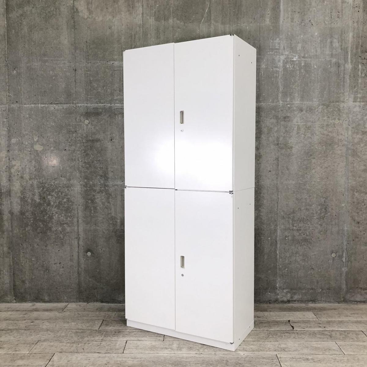 【視認性良好！上下両開きの書庫セット！】■イトーキ（ITOKI）製　シンラインシリーズ（THIN LINE）　上下両開き書庫セット　■シリンダー錠　■ホワイト【入替セールにつき20%OFF！】
                        シンライン
                                    中古
            