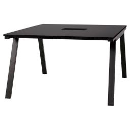 USMハラー■ミーティングテーブル　黒　W1500×D1000　会議　作業台にも USMハラー□ミーティングテーブル 黒 W1500×D1000 会議 作業台に