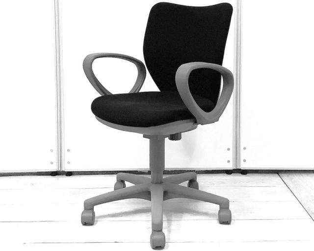 【中古】Bit-X BIT-X45L-F BK アイリスチトセ 肘付ローバックチェア