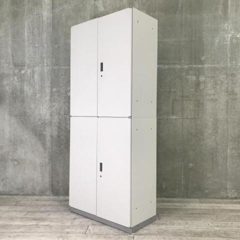 【中古】シンライン HTM-109HSS-WE イトーキ（ITOKI） ハイキャビネット／両開き＋両開き