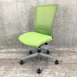 【関東倉庫在庫品】【シャープなデザインの機能的なチェア！】【在庫入替セール品】■コクヨ（KOKUYO）製　フォスターカリノ（CARINO）　肘無し　ハイバックチェア　背面メッシュ　■ランバーサポート付き　■イエローグリーン 【弊社使用欄：A01015941】【ECBMC】