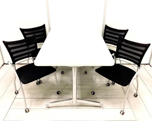 【セット商品（テーブル×1台＆チェア×4脚）】会議テーブル オススメ(おすすめ) 大人気 ・KOKUYO／コクヨ ・eat-in(イートイン)　※横浜本店撮影画像※
