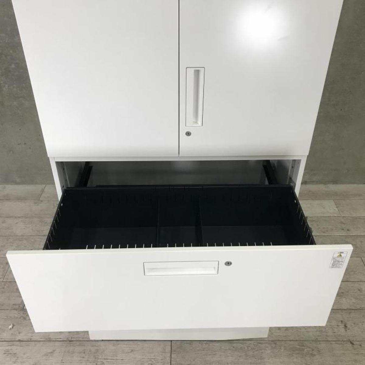 中古】エディア コクヨ/KOKUYO ハイキャビネット／両開き＋3段