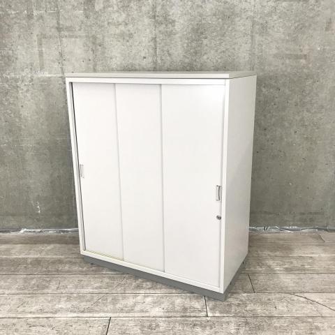 【中古】シンライン HTM-109RS-WE イトーキ（ITOKI） ローキャビネット／引き違い