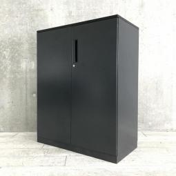 【ブラック天板付き】【レア商品！】■ブラック家具でシックでかっこいいオフィス空間に　■収納力抜群の両開きタイプのキャビネット　■ウチダ/HSシリーズ　両開き書庫　■色：ブラック【倉庫在庫品】【TH】【BKNA】