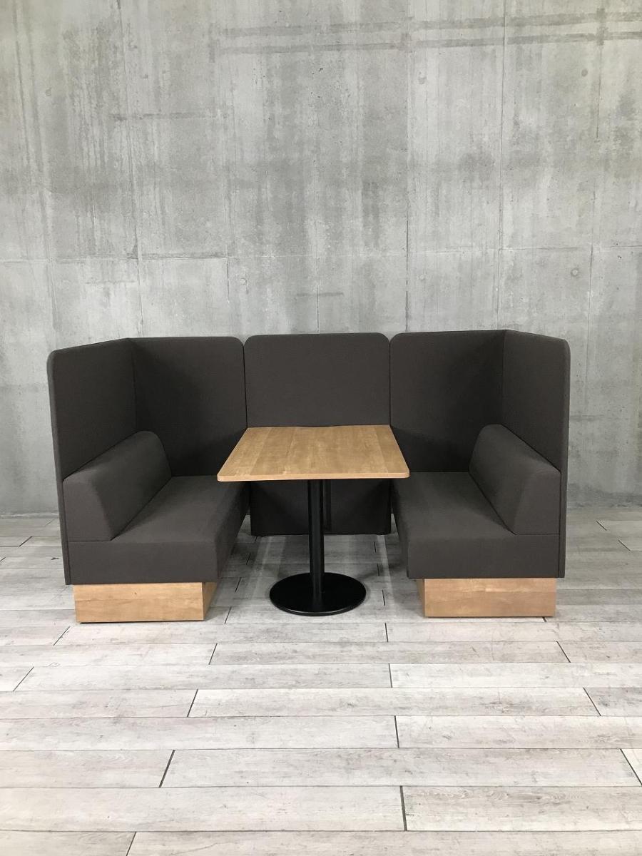 【ミーティングから休憩までセミクローズな空間で！】■イトーキ（ITOKI）　ノットワーク（knot Work）　セミクローズミーティングセット　カフェブース　ファミレスブース　4人用　■ブラウン【ABW商品】
                        その他シリーズ
                                    中古
            