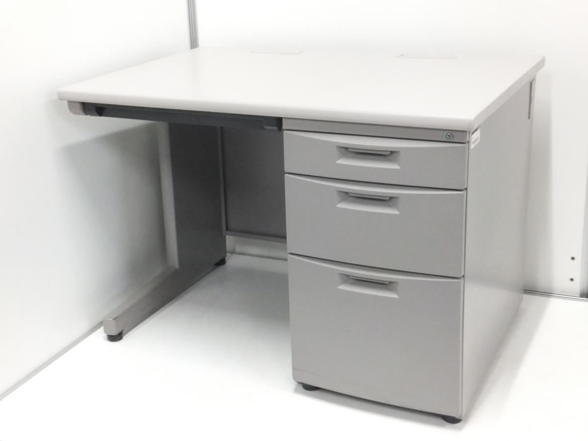 【定価約9万円】【コンパクトな幅1000㎜！収納もばっちり！】■イトーキ（ITOKI）製　CZXシリーズ　片袖机　■グレー（ウォームライト)　■W1000×D700×H700㎜　■シリンダー錠
                        CZXデスク
                                    中古
            