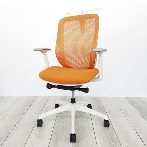 【ロットでお探し可能！】【前傾姿勢の代名詞】オカムラ社シルフィーチェア！中古　高級チェア　前傾姿勢　メッシュチェア　ハイバックチェア　オフィスチェア　テレワーク用　シルフィー　オレンジ