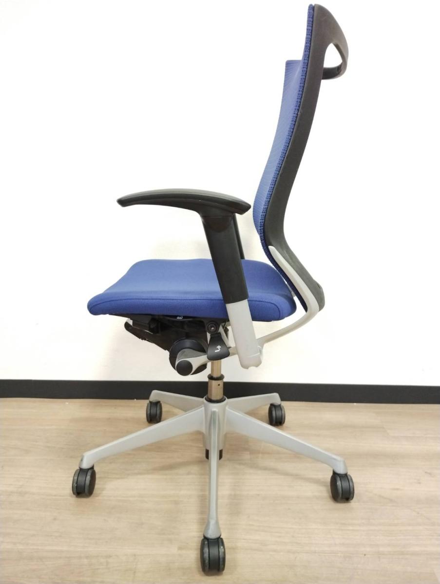 中古】バロンチェア CP85DR FEF4 オカムラ/okamura 肘付ハイバック 