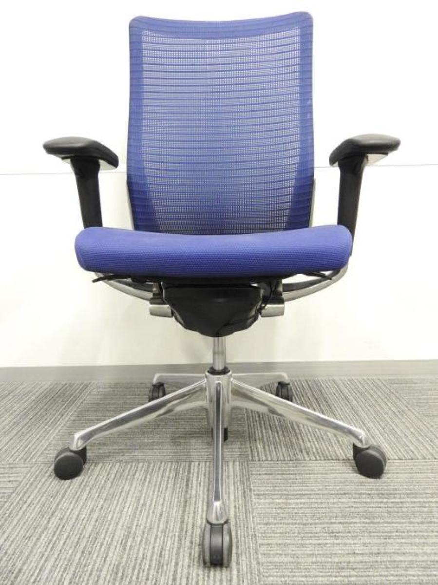 中古】コーラルメッシュ オカムラ/okamura 肘付ハイバックチェア