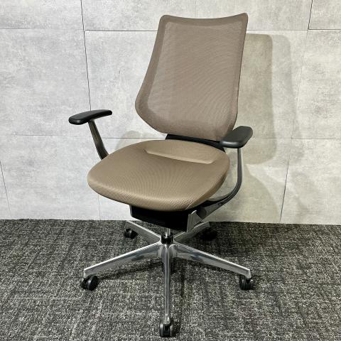 【中古】イング バーチカル アルミ  コクヨ（KOKUYO） 肘付ハイバックチェア