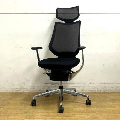 【中古】イング バーチカル アルミ CRS-G3402E6 コクヨ（KOKUYO） 肘付ハイバックチェア